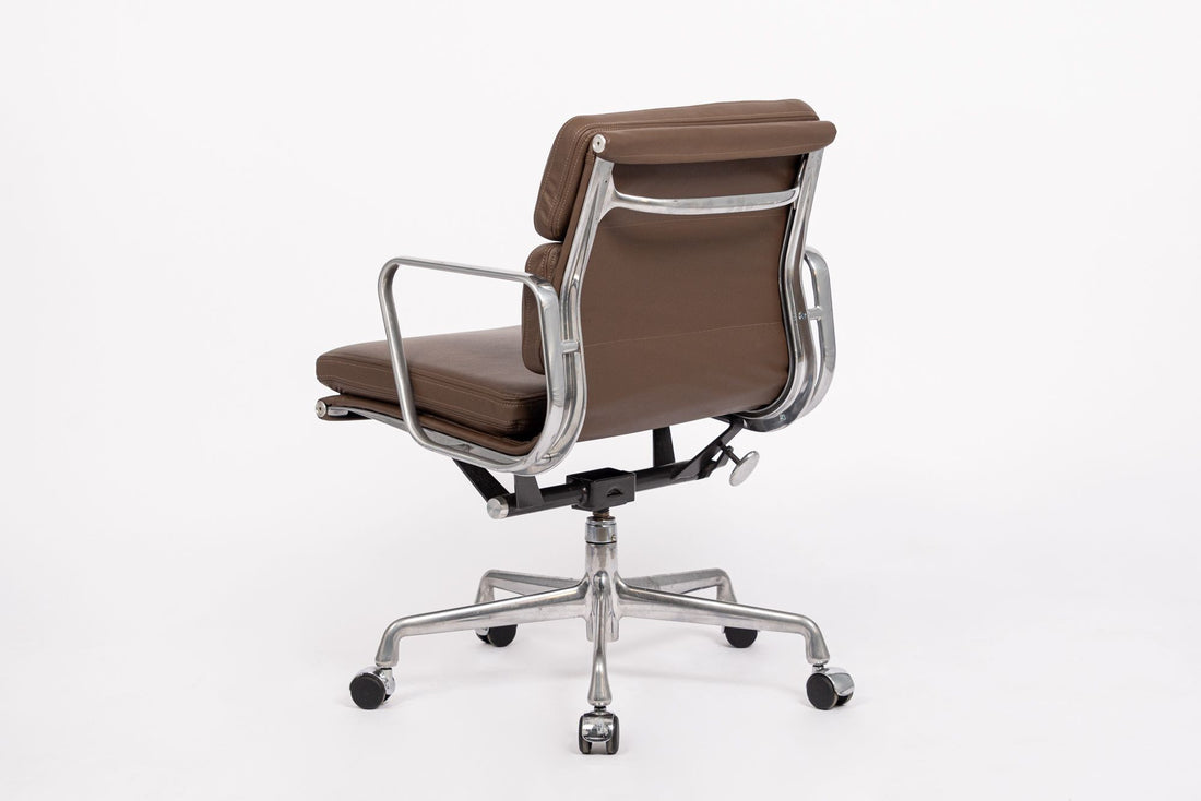 Eames for Herman Miller Brown Leather Office Chair Soft Pad 2000s