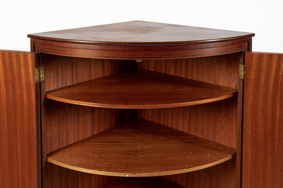 Mid-Century Danish Modern Teak Corner Bar or Storage Cabinet 1960s Selling AS-IS