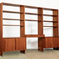 Mid-Century Modern Teak Wall Unit Bookcase RY100 by Hans Wegner for Ry Møbler, 1960s