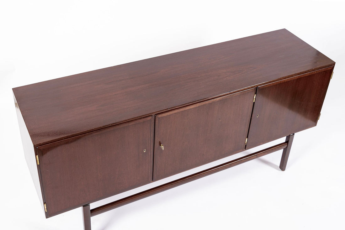 Mid Century Danish Wood Sideboard Cabinet or Credenza by Ole Wanscher