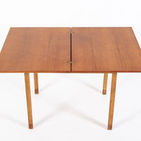 Mid-Century Danish Small Wood Extendable Dining or Game Table by SKM