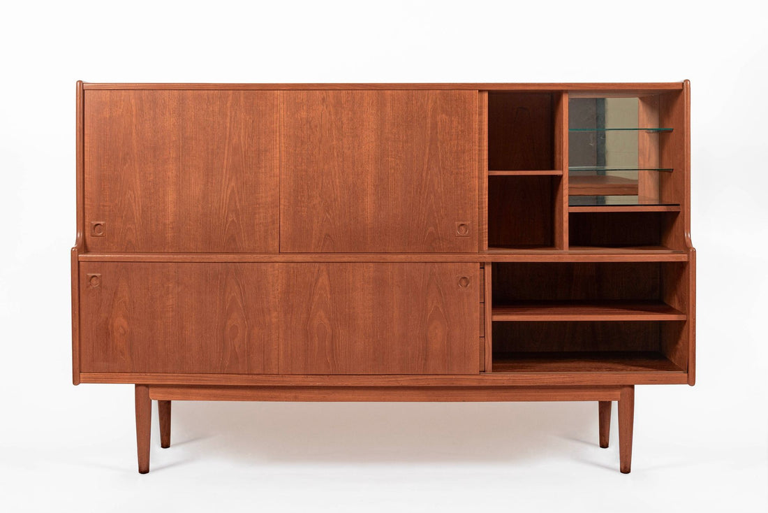 Mid-Century Danish Teak Tall Sideboard or Bar Cabinet by Johannes Andersen