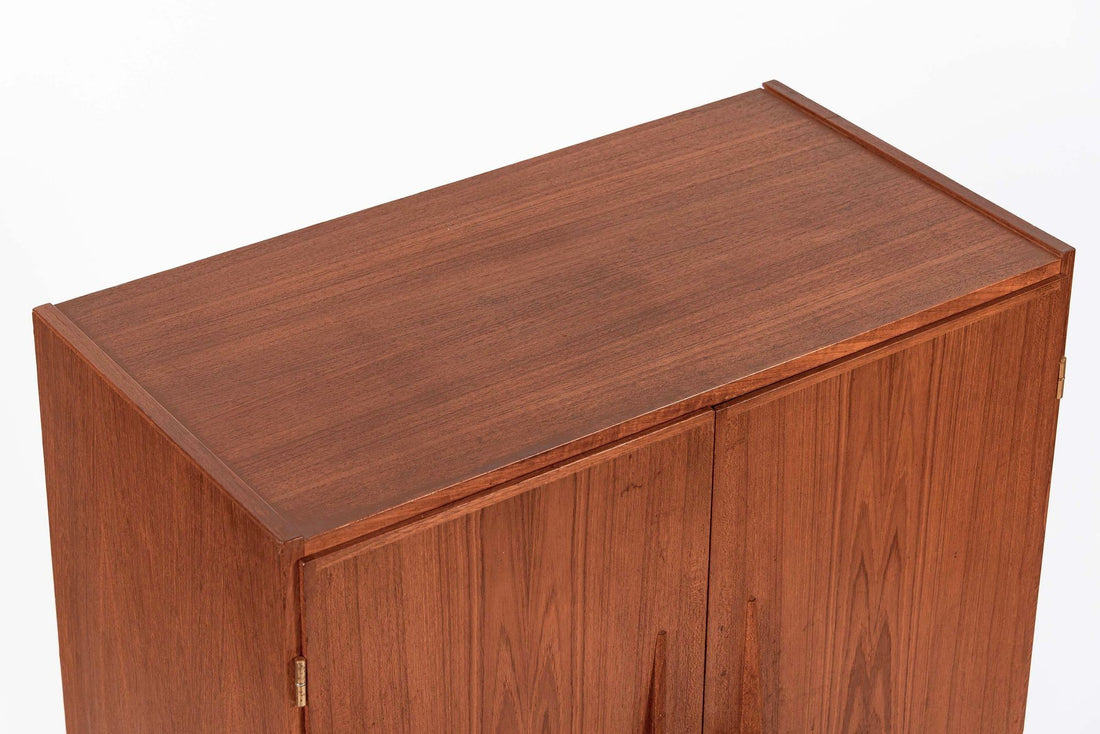Mid Century Danish Teak Wood Storage or Bar Cabinet