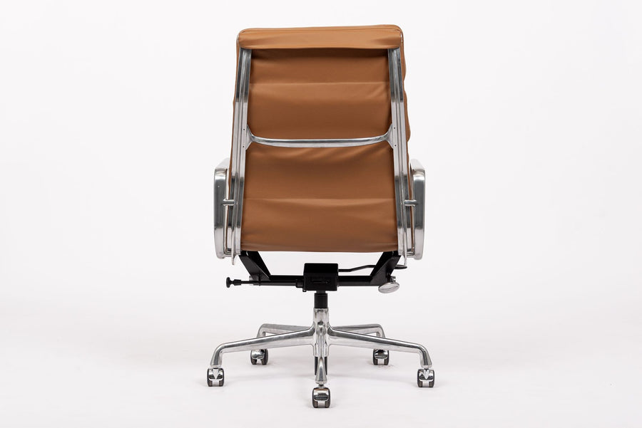 Herman Miller Eames Tall Brown Leather Desk Chair Soft Pad