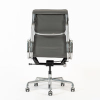 Herman Miller Eames Aluminum Group Tall Gray Leather Office Chair Soft Pad
