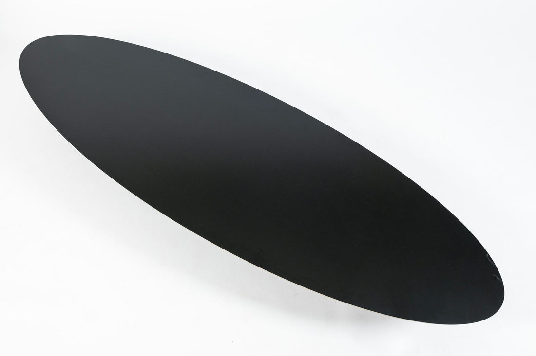 Eames Surfboard ETR Coffee Table for Herman Miller, Black Mid Century Modern Table