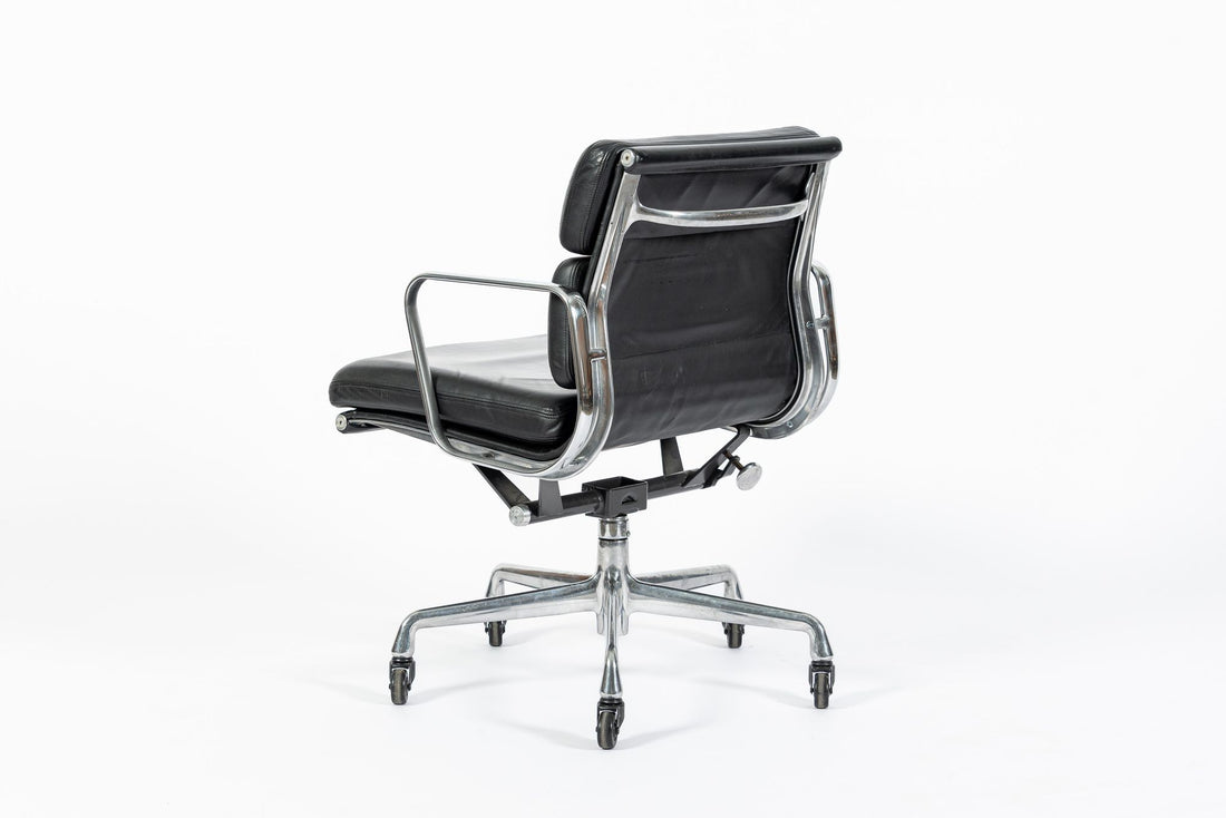 Eames for Herman Miller Black Leather Desk Chair Soft Pad 2000s