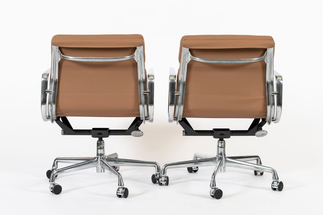 Eames for Herman Miller Aluminum Group Office Chairs in Schumacher VEGAN Leather