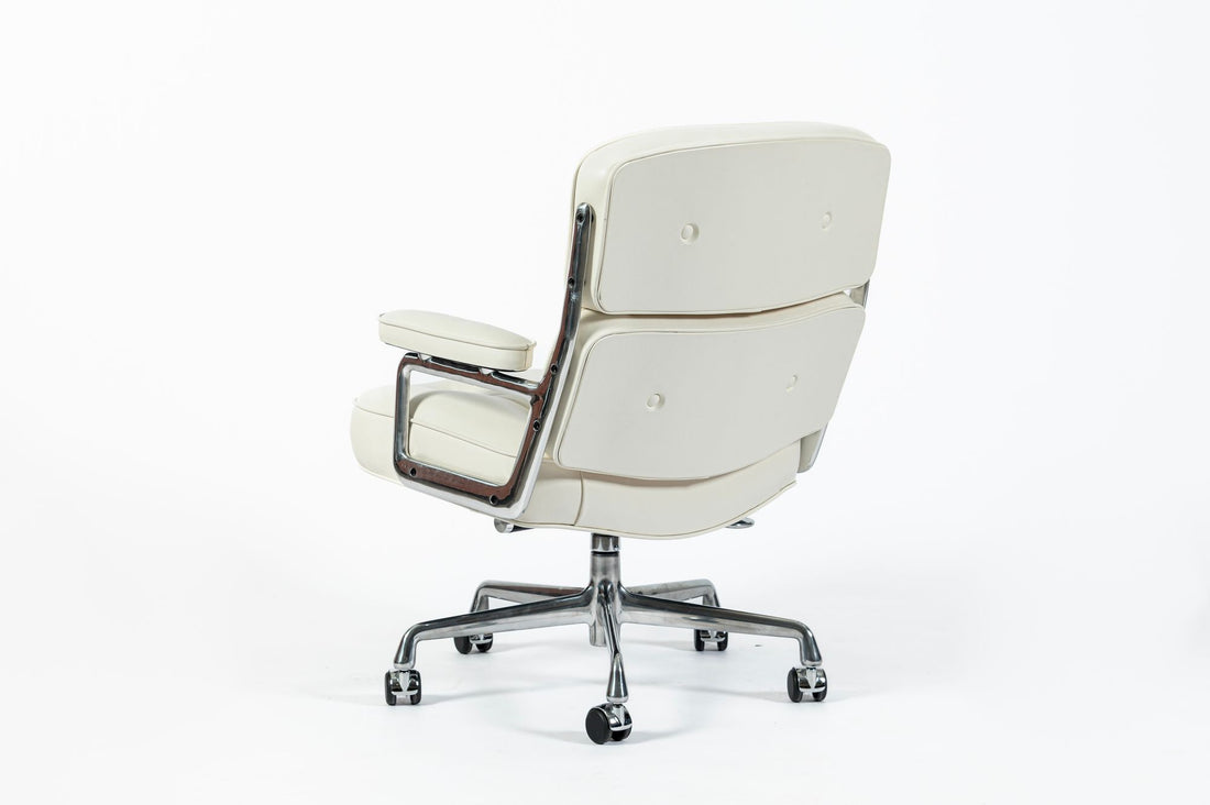 Herman Miller Eames Time Life Lobby White Leather Office Chair 2021