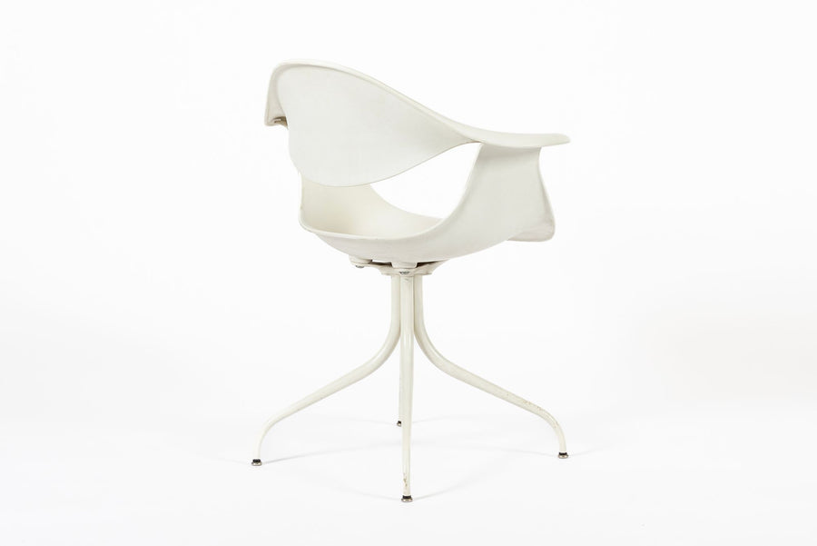 Mid Century White Swag Chair by George Nelson for Herman Miller