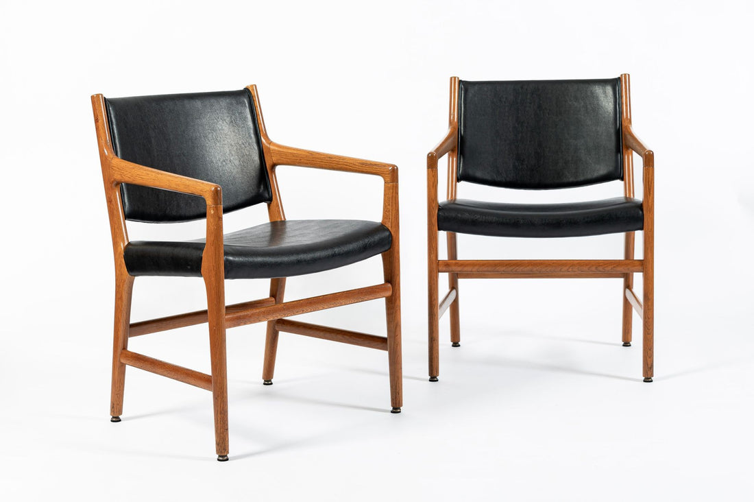 Hans J. Wegner JH507 Oak Dining Armchairs for Johannes Hansen (Attr.), Set of 6, Denmark, Circa 1965