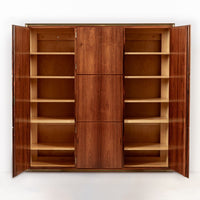 Exceptional Mid Century Danish Floating Rosewood Wall Shelving Cabinet 1950s