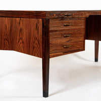 Exceptional Mid Century Danish Large Rosewood Executive Desk