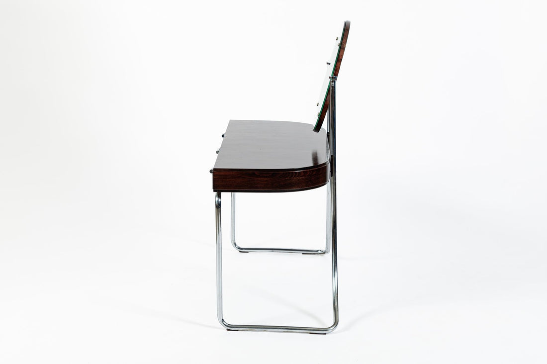 Rare Fritz Hansen Model S214 Tubular Steel Dressing Table Attributed to Mart Stam Denmark 1930s