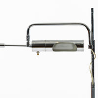 Mid Century Silver Floor Lamp Sarfatti Style