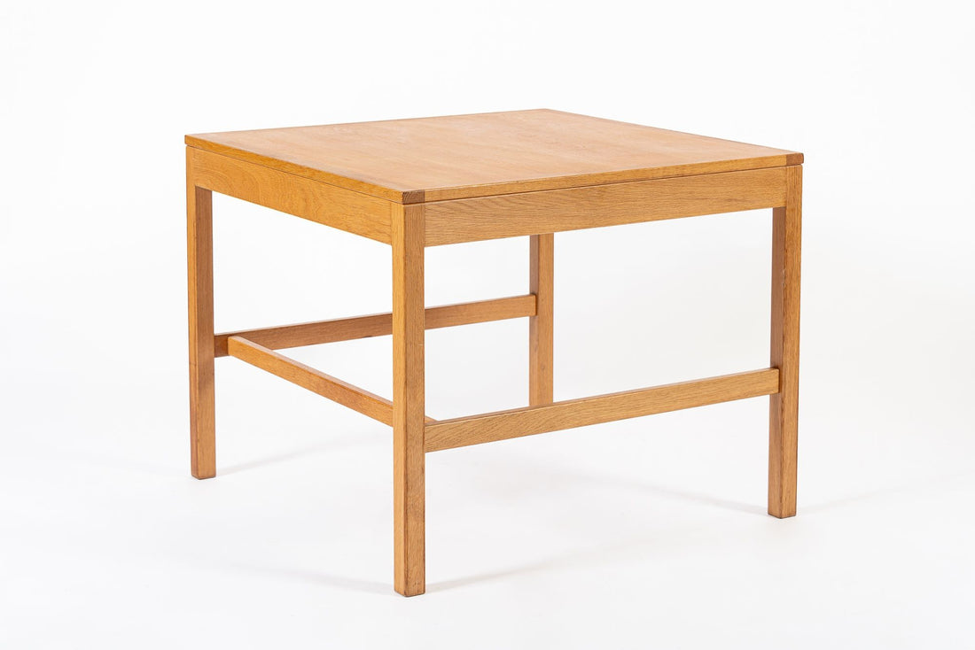 Mid Century Danish Square Oak Wood Coffee Table by Borge Mogensen