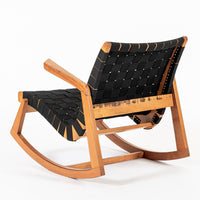 Rare Early Mid Century Wooden Rocking Chair by Ralph Rapson, 1940s