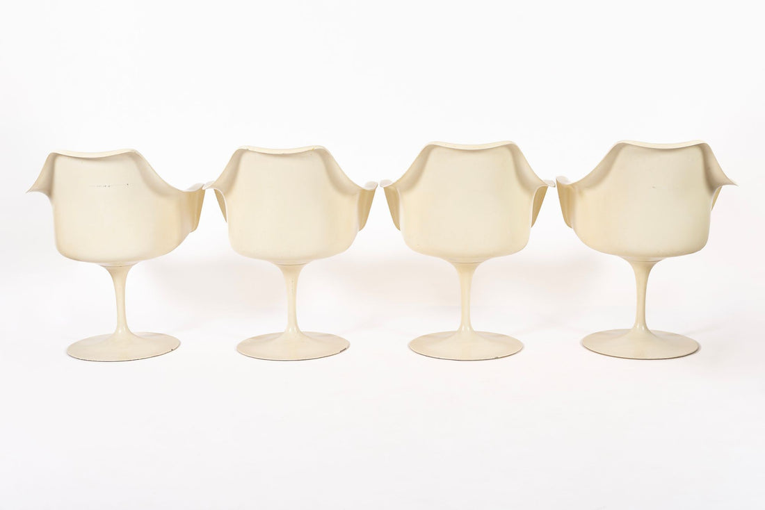 Original Fiberglass Tulip Arm Chairs by Eero Saarinen for Knoll 1970s