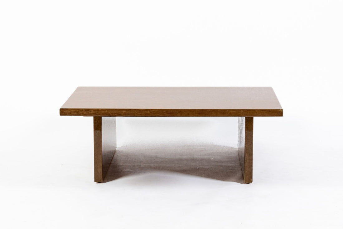 Vintage Postmodern Sculptural Lacquered Wood Coffee Table, 1970s