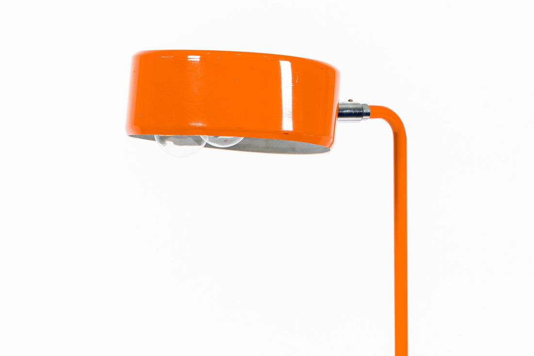 Vintage Mid-Century Modern Orange Floor Lamp by Ateljé Lyktan, Sweden, 1970s