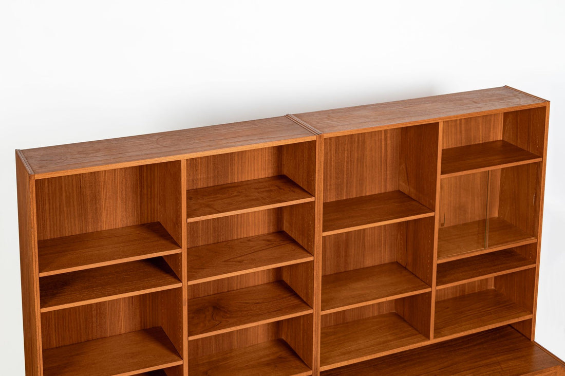 Pair Mid-Century Swedish Modern Teak Bookcase Cabinets, 1960s