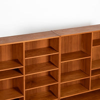 Pair Mid-Century Swedish Modern Teak Bookcase Cabinets, 1960s