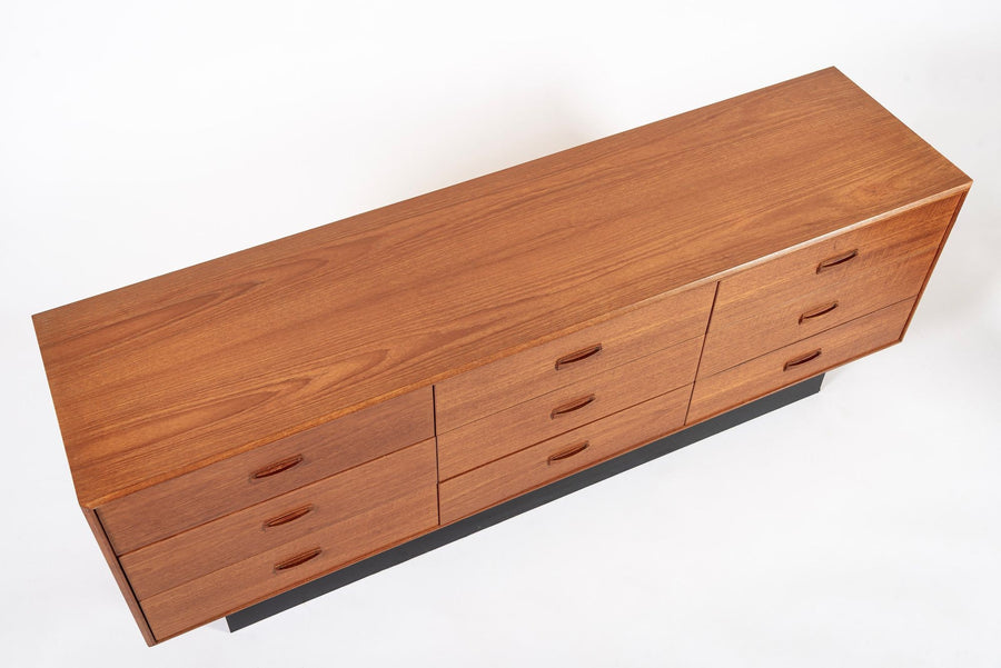 Vintage Mid Century Lowboy Teak Wood Dresser 1960s