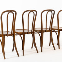 Vintage Antique Bentwood Bistro Cafe Chairs by Thonet Set of 4