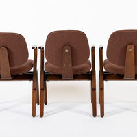 Mid Century Brown Plywood Arm Chairs by Joe Atkinson for Thonet