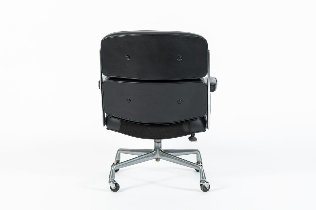 Eames Time Life Executive Lobby Chair Herman Miller Black Leather Office Chair