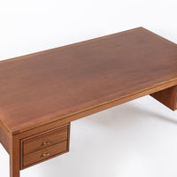 Danish Mahogany Executive Desk by Søborg Møbler, Mid Century Modern Desk, 2 Matching Avail
