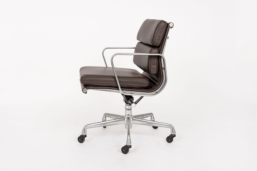 Herman Miller Eames Dark Brown Leather Desk Chair Soft Pad