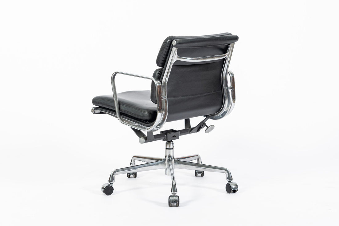 Eames for Herman Miller Soft Pad Black Leather Desk Chair 2000s