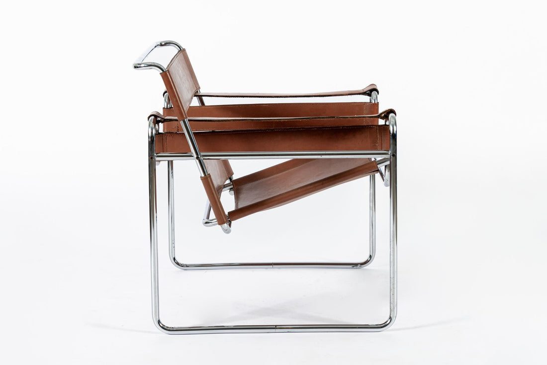 Mid Century Brown Wassily Lounge Chair by Marcel Breuer