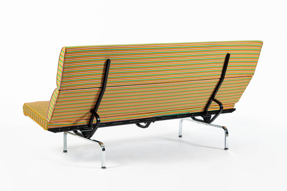 Mid Century Eames Herman Miller Sofa Compact, Alexander Girard Maharam Fabric, 2 Available