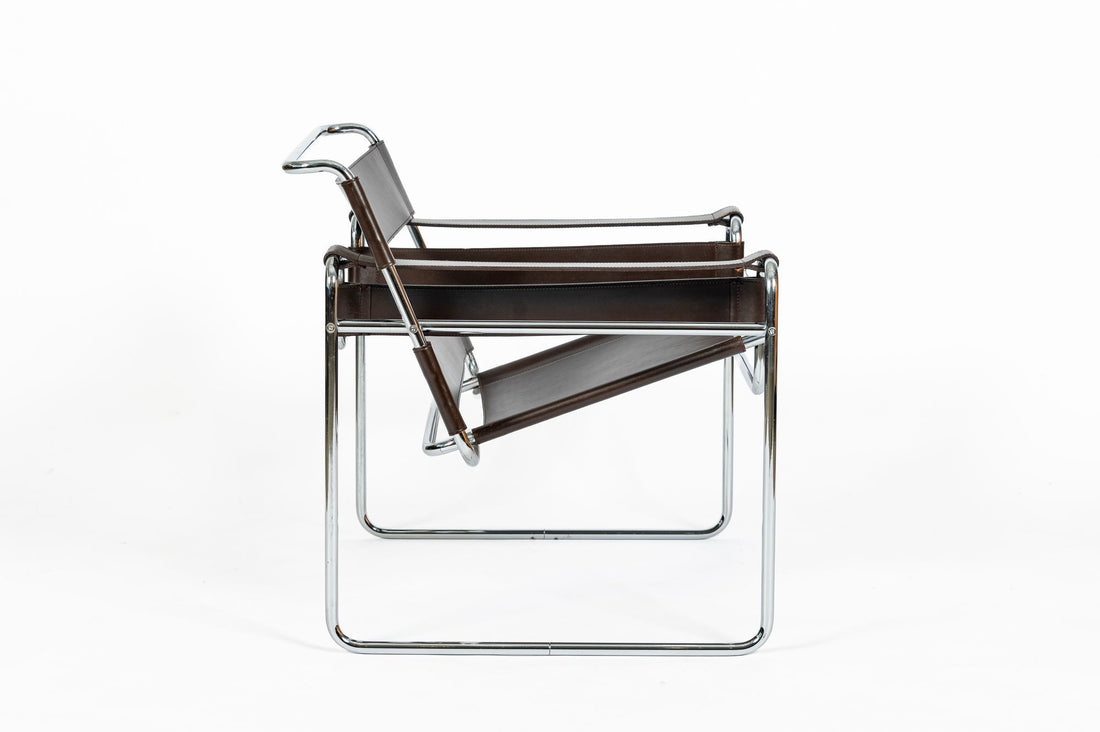 Mid Century Brown Wassily Chair by Marcel Breuer for Stendig 1960s, 2 Available