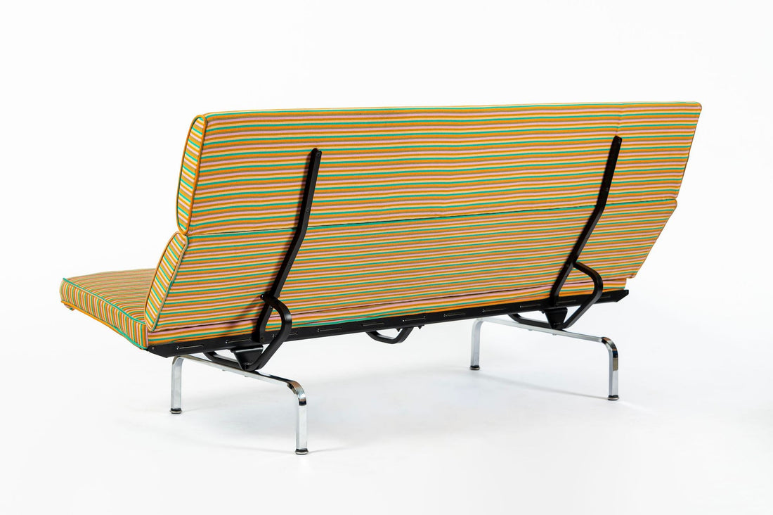 Eames Sofa Compact for Herman Miller, Alexander Girard Maharam Striped Fabric, 2 Available