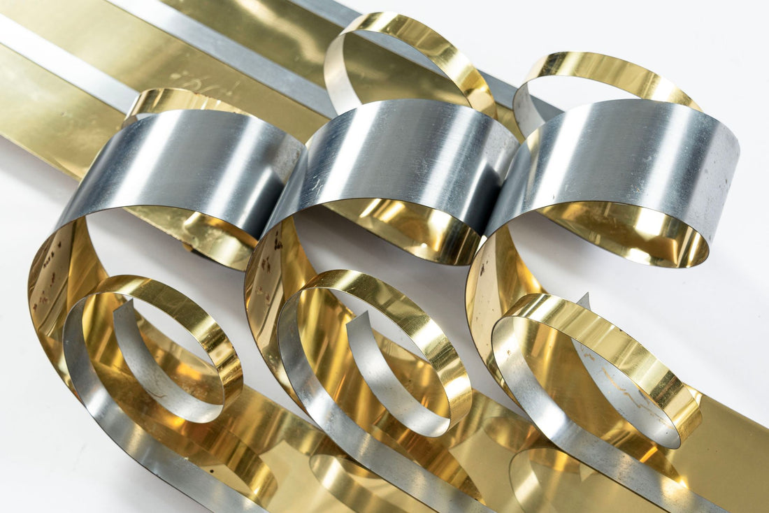 Large Vintage Mid Century Metal Ribbon Wall Art Sculpture by Curtis Jere 1980s