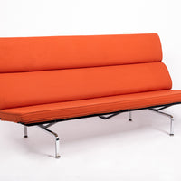 Mid Century Orange Sofa Compact by Eames for Herman Miller