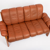 Mid Century Norwegian Brown Leather Sofa by Ekornes, 1970s