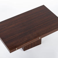 Antique French Art Deco Folding Wood Coffee Table by Francisque Chaleyssin (Attr) 1930s