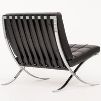 Mid Century Black Barcelona Chair by Mies van der Rohe for Knoll