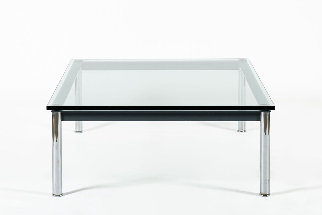 Bauhaus LC10-P Low Glass Coffee Table by Le Corbusier for Cassina