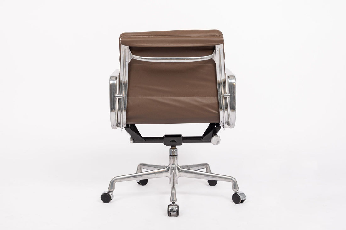 Eames for Herman Miller Brown Leather Office Chair Soft Pad 2000s