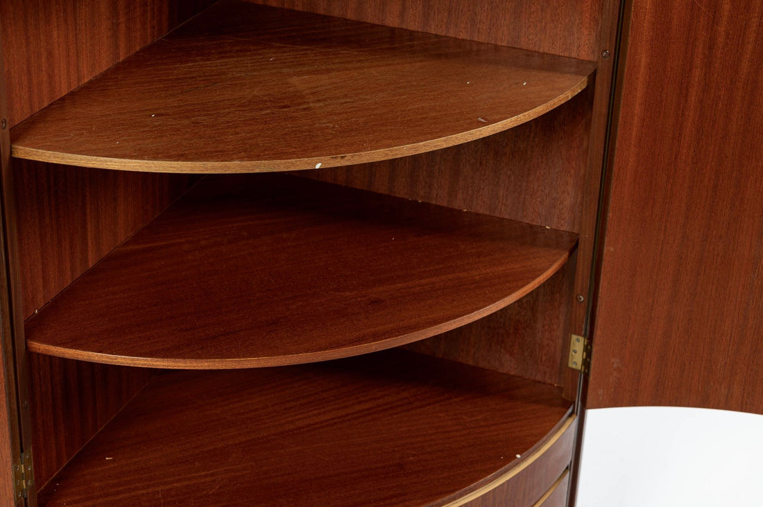 Mid-Century Danish Modern Teak Corner Bar or Storage Cabinet 1960s Selling AS-IS