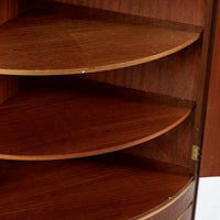 Mid-Century Danish Modern Teak Corner Bar or Storage Cabinet 1960s Selling AS-IS