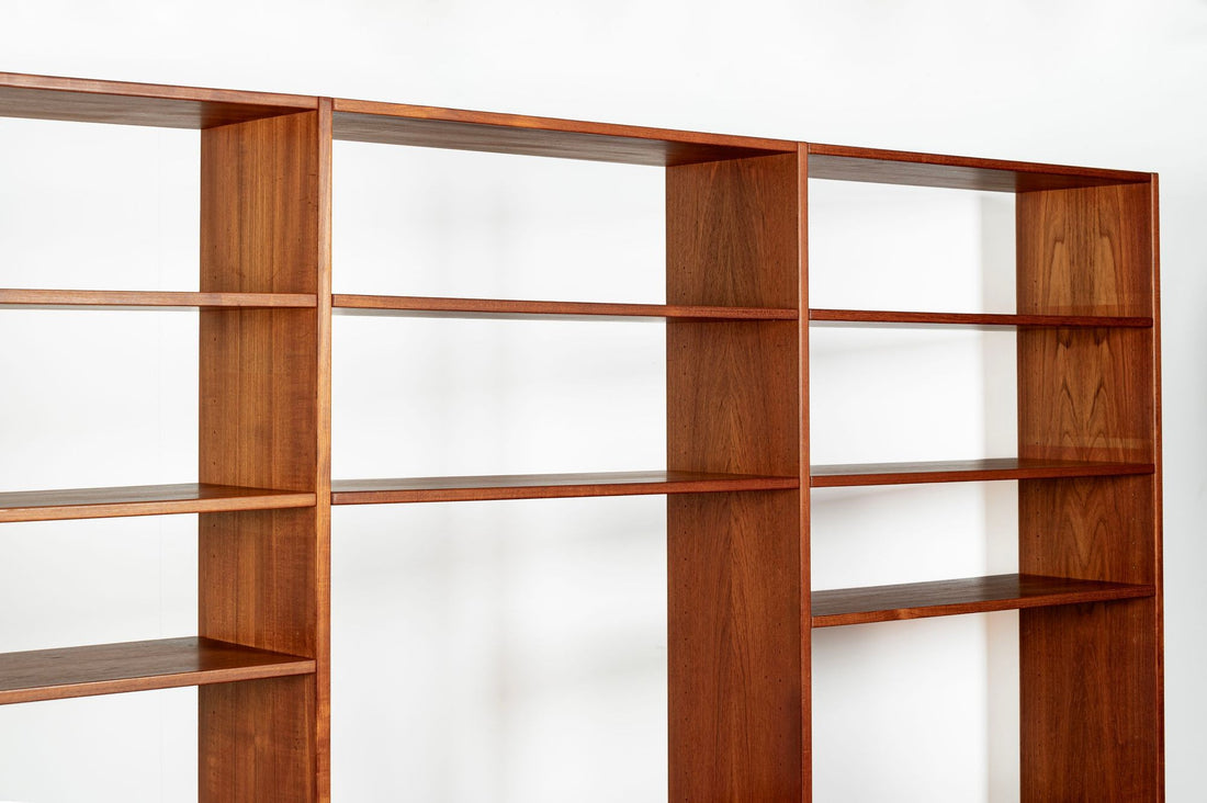 Mid-Century Modern Teak Wall Unit Bookcase RY100 by Hans Wegner for Ry Møbler, 1960s