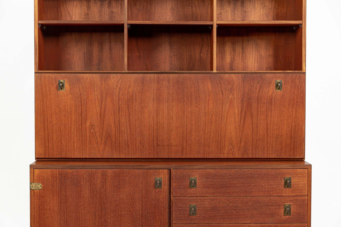 Mid-Century Danish Teak Secretary Desk Bookcase by Peter Løvig Nielsen, 1960s