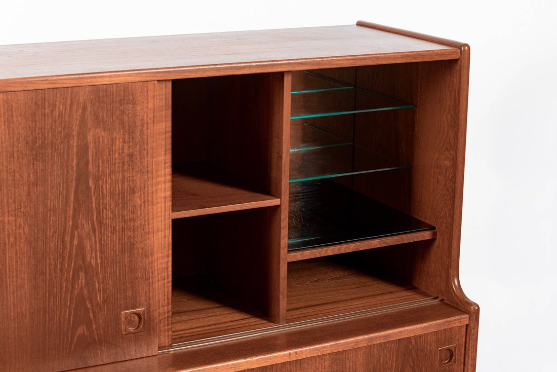 Mid-Century Danish Teak Tall Sideboard or Bar Cabinet by Johannes Andersen