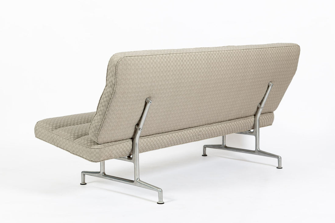 Vintage Mid-Century Modern Eames Model 3473 Tan Sofa for Herman Miller, 1960s
